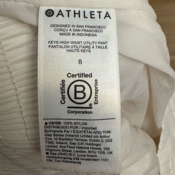 Athleta Alicia Keys Size 8 Keys High Waist Nylon Utility Jogger Cargo Pants - Picture 13 of 14